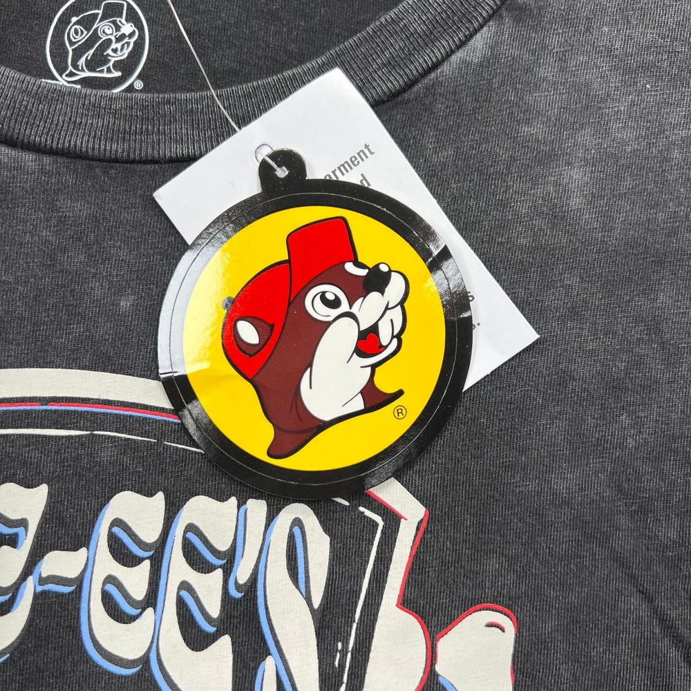 Buc-ee's Tour Tee Mens Large Black Graphic Guitar Headstock Mineral Wash T-Shirt - Picture 3 of 10